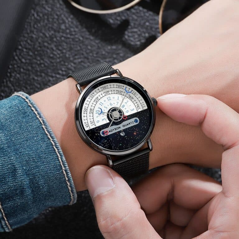 Montre Étoile à Strass - Mécanique Automatique 40mm - Neuf Sans Étiquette